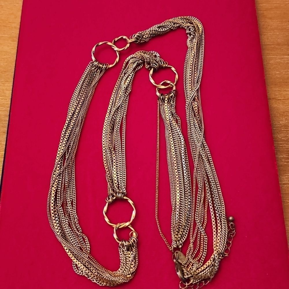 Lia Sophia Gold And Silver Two Tone Chain Necklace
